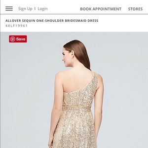 Platinum Sequin One-Shoulder Bridesmaid Prom NYE